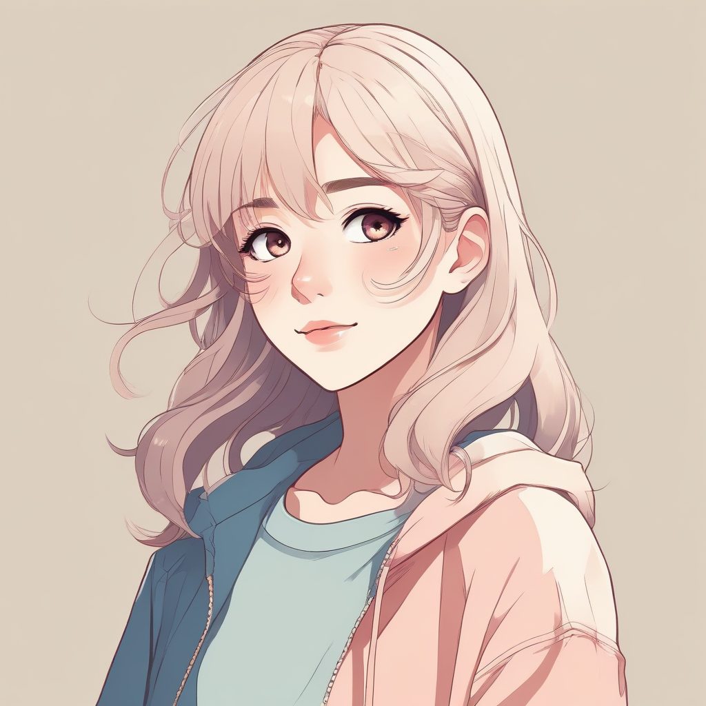 ✨极简动漫少女头像 | 单主体背景纯色，低饱和度 Anime 最佳选择