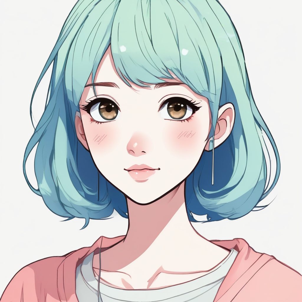 ✨极简动漫少女头像 | 单主体纯色背景AI绘画灵感分享🌸