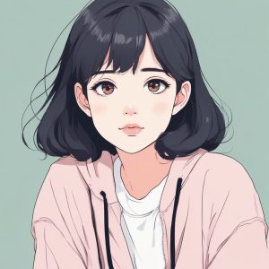 ✨极简动漫少女头像生成！清新配色Anime极简风格 portraits 最适合做头像