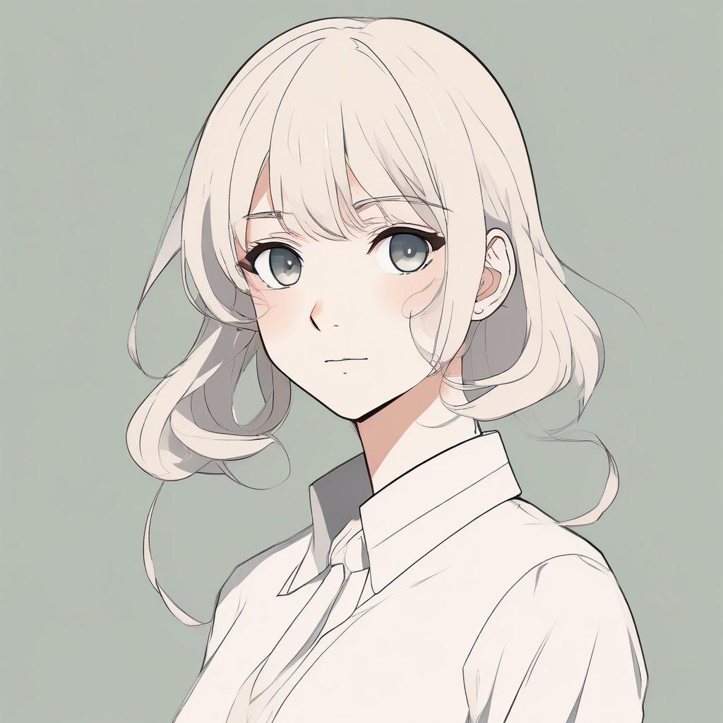 🔥 极简动漫少女头像生成！清新小姐姐单人极简风格写真✨