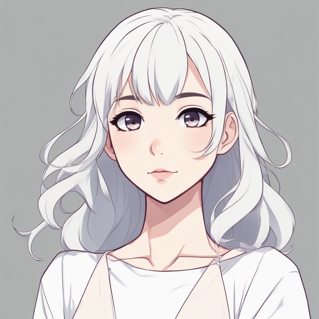 💖极简动漫少女头像 | 一张纯色背景的清新肖像🔥