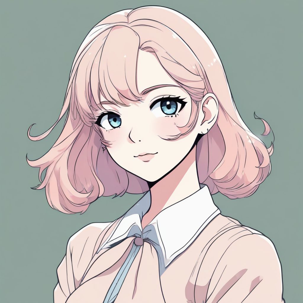 🦄 极简风动漫女孩头像｜纯色背景配色太绝了！