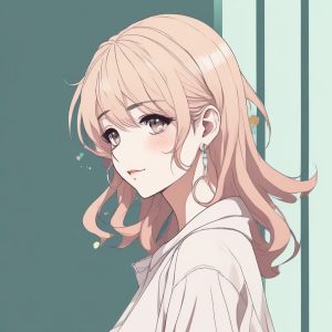 💖 极简风动漫女孩头像 | 时尚清新纯色背景