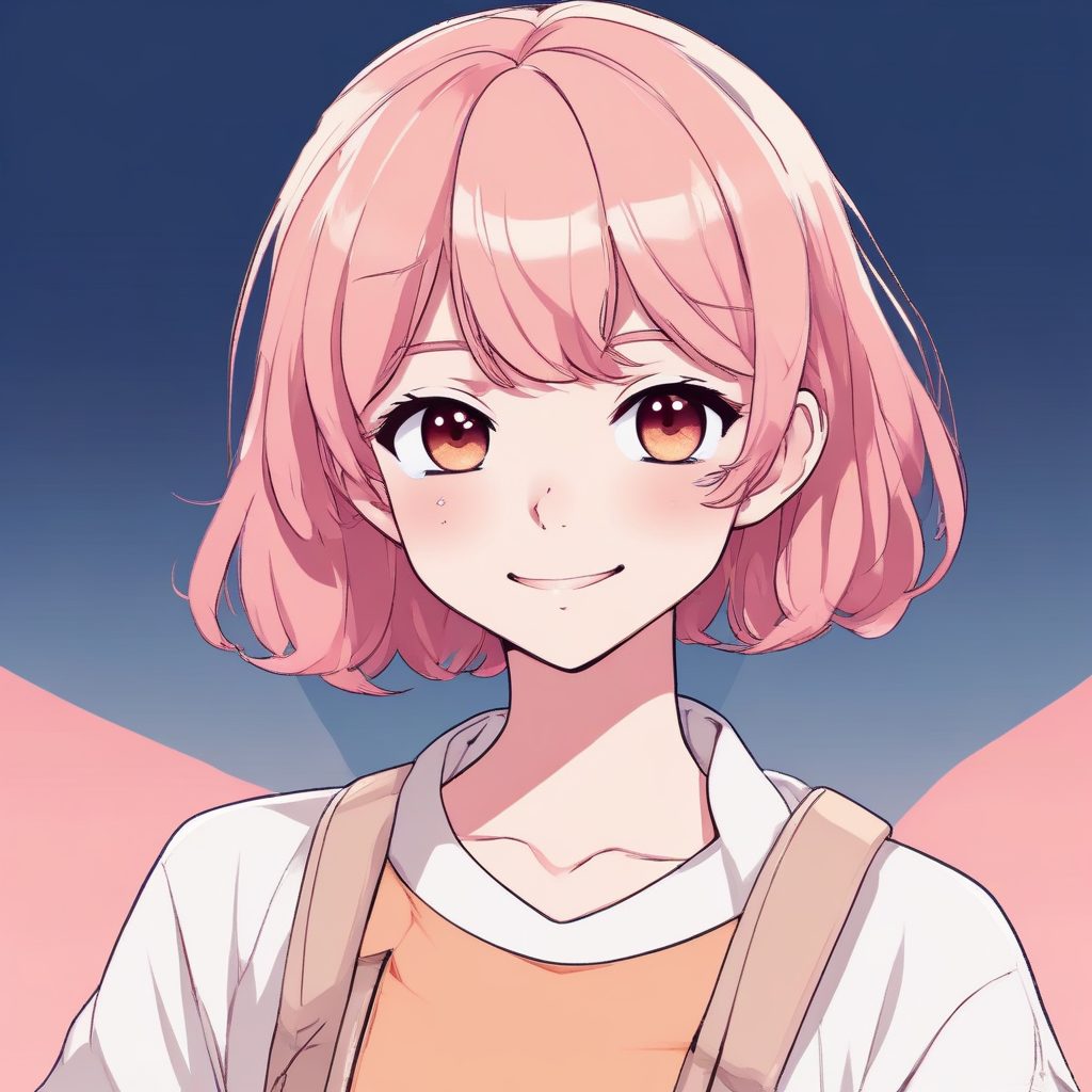 💖极简风动漫女孩头像 | 一个纯色背景的绝美肖像