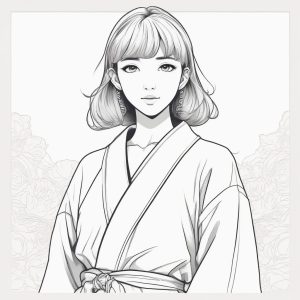 💖极简风日系动漫少女头像🔥线条感绝了!单主体纯色背景适合做头像