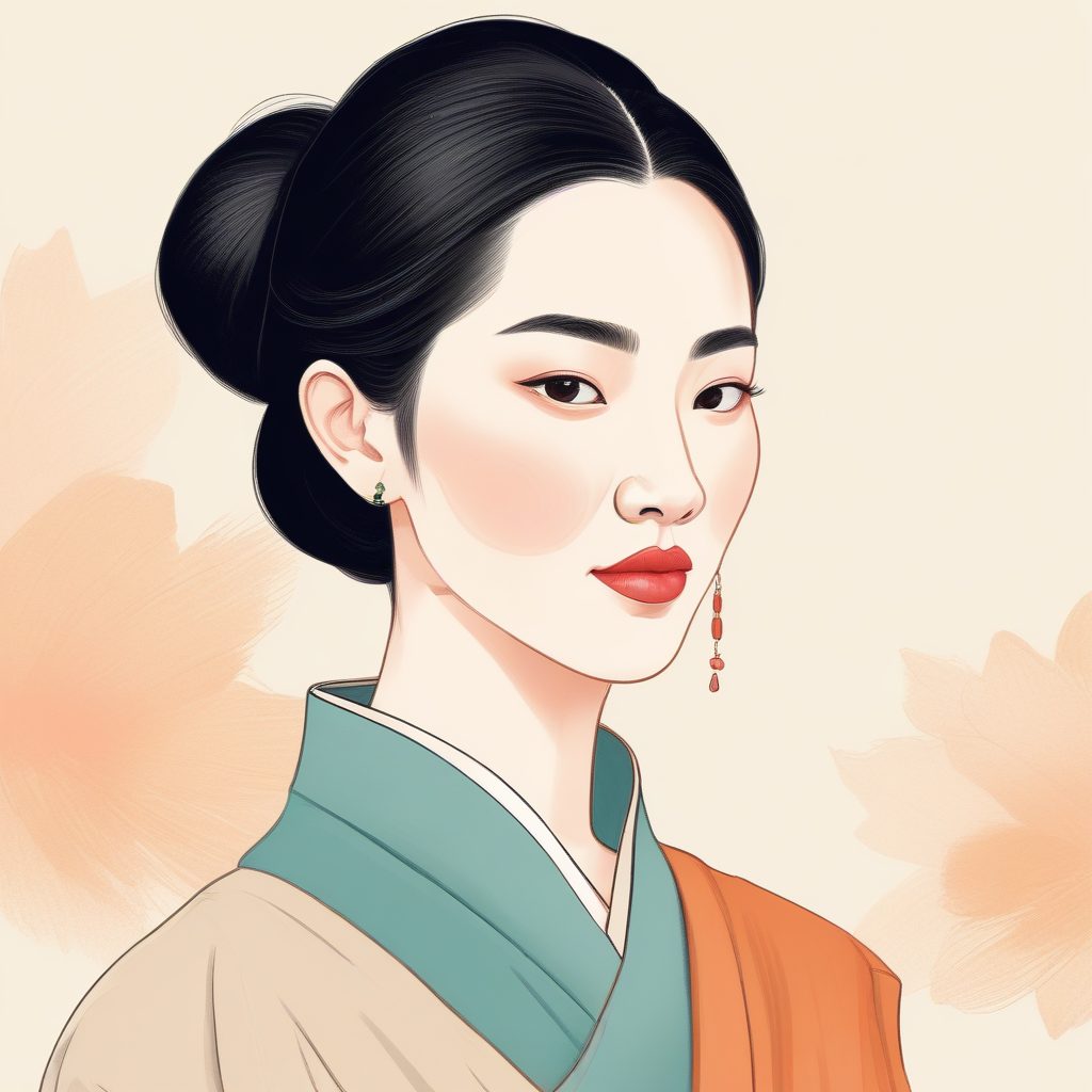 🔥极简国潮风插画肖像，手绘水墨风格，适合头像和封面使用