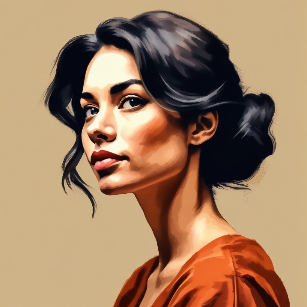 🖍️极简厚涂油画感：蜡笔与彩铅的高级撞击，复古风肖像