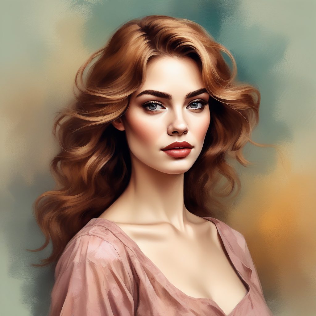 🎨极简厚涂油画质感! 高级感色彩肖像, 笔触感爆棚!