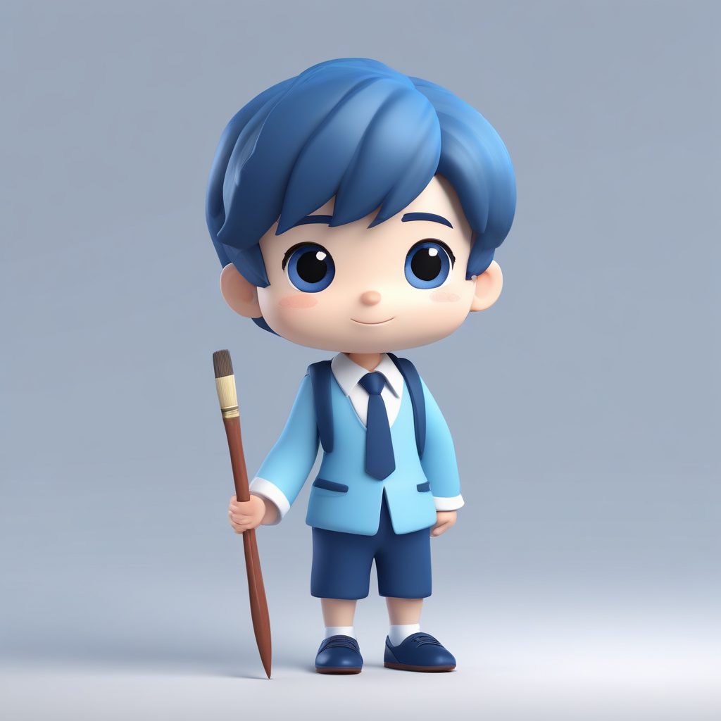 📚 极简卡通！可爱小书生Q版男孩提示词 | 乖巧学霸头像
