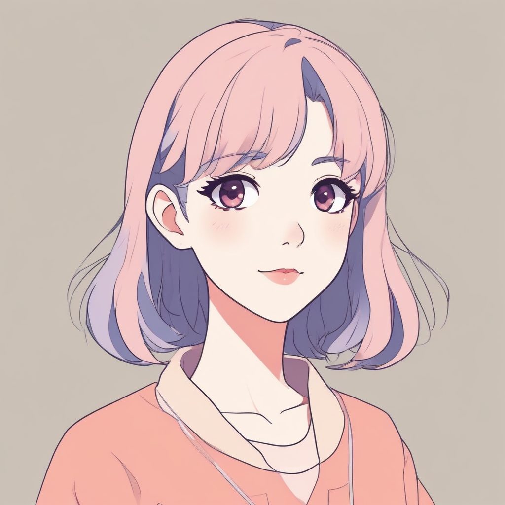 ✨极简可爱 Anime 少女头像 | 单色背景设计感十足🌸