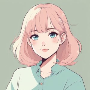 💖极简可爱！纯色背景动漫女孩头像🔥