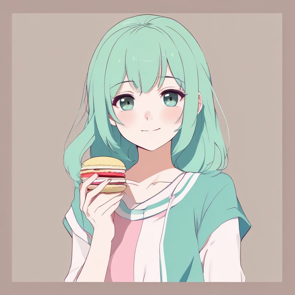 💖 极简可爱纯色背景少女动漫肖像生成！🔥