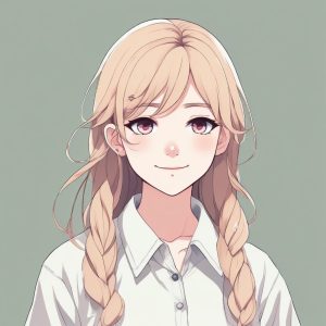💖 极简可爱少女动漫头像 | 单色背景纯爱风格肖像