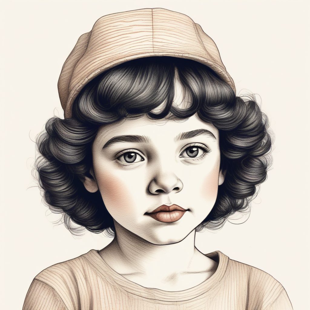 💖极简人物手绘插画头像 | 手工风格彩铅插图 | 温暖色调纸感背景 | 故事书风设计