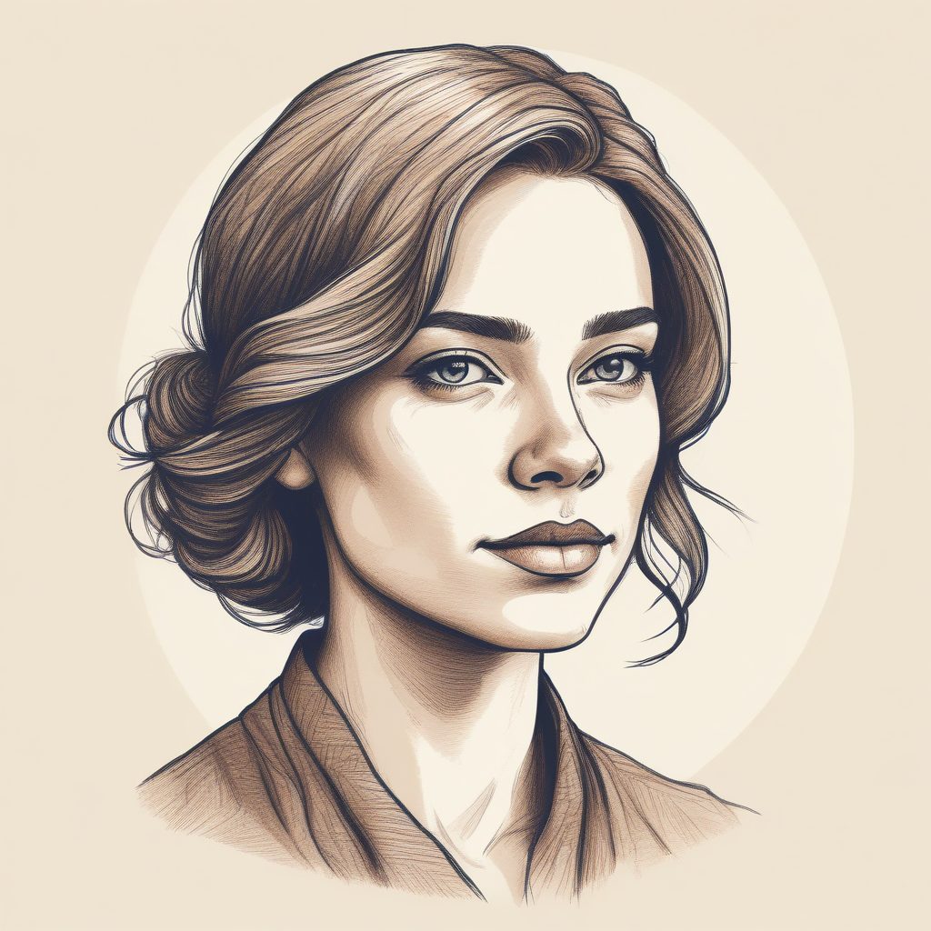 🎨 极简人物头像手绘插画 | 手工绘制极简风人像，用色铅笔勾勒出温暖故事感 💕