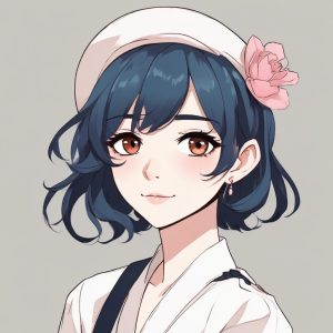 💖 极简少女动漫头像 | 时尚又清新，纯色背景显高级感！✨