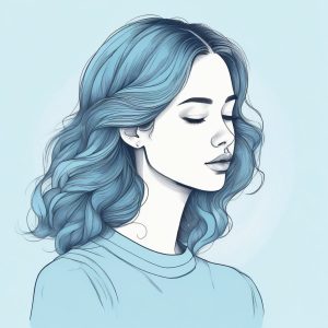 💖 极简手绘时尚女孩 | 软萌粉蓝系插画,适合头像和壁纸🔥