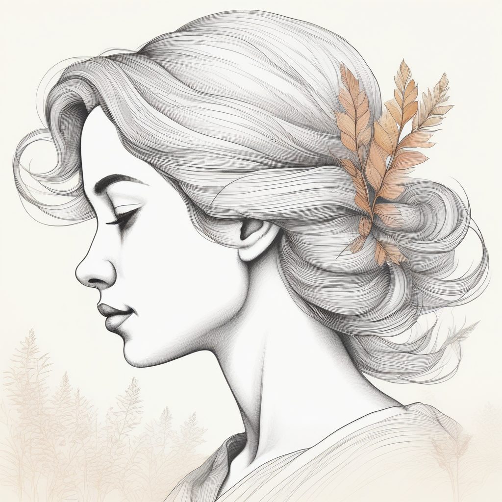 ✨极简手绘头像插画：用色铅笔勾勒出温馨纸感风portrait🔥