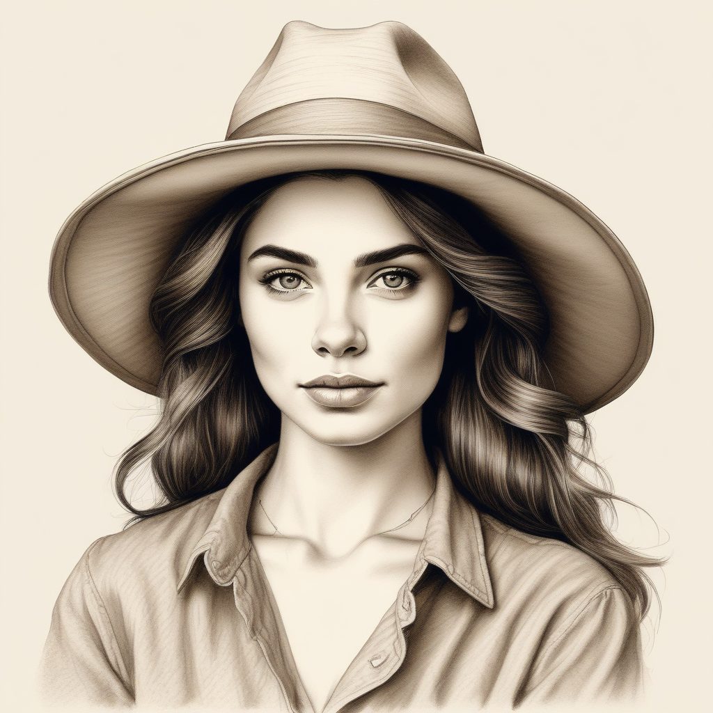 ✏️极简素描铅笔风：黑白线条手绘肖像的高级表现