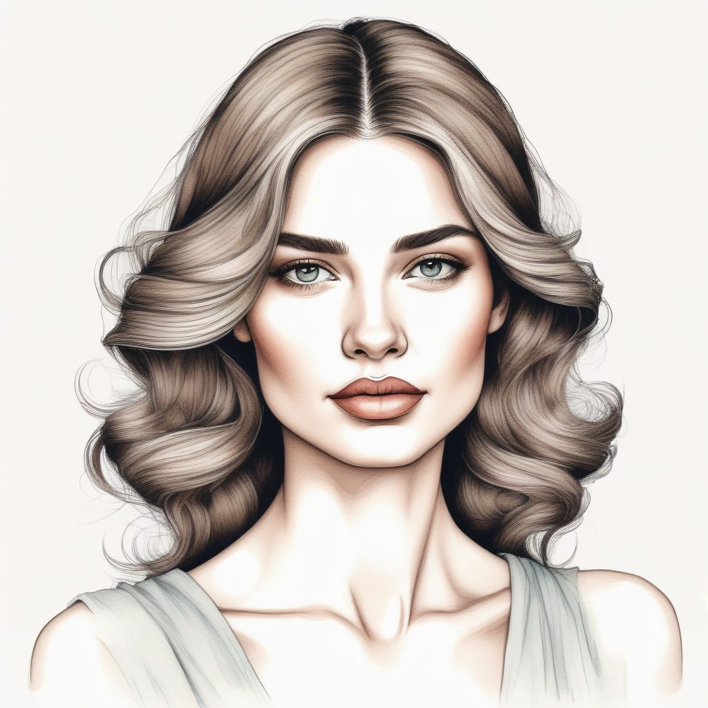 👧🏻极简线稿手绘插画：高级感时尚女孩头像装扮, 极度精致!