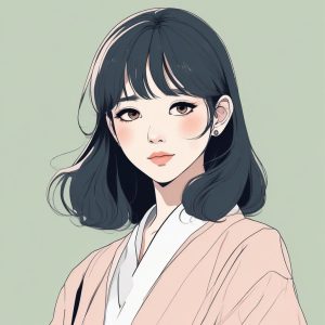 ✨极简线条插画 | 日系时尚动漫少女头像