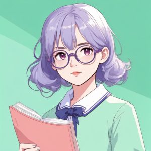 📚 极简线条感：马卡龙色系治愈系学霸少女头像生成！