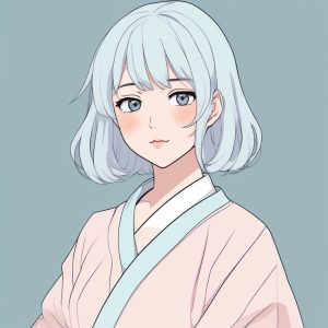 ✨极简线条日系动漫少女头像🔥