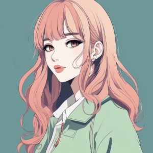 ✨极简线条日系动漫少女头像🔥