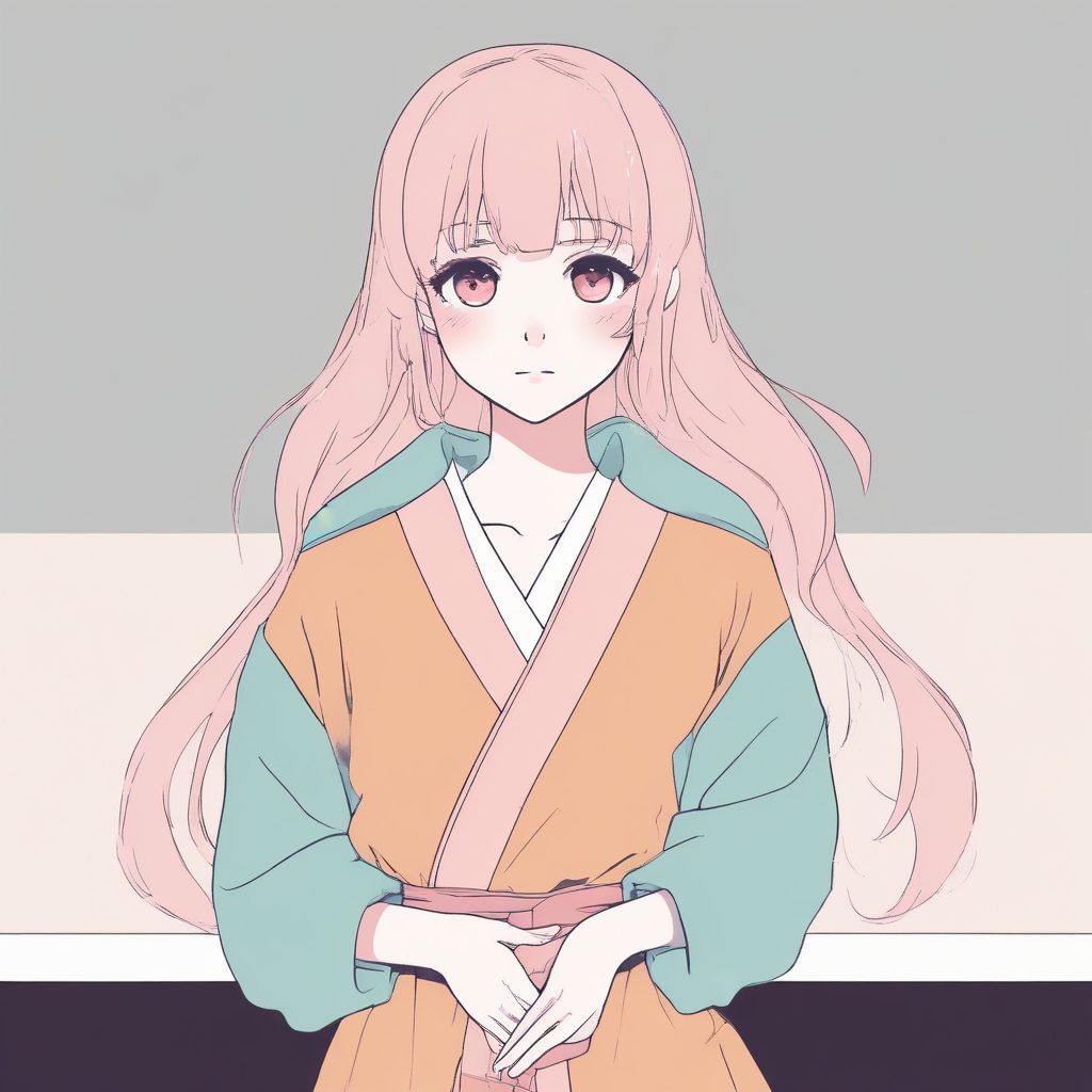 🔥极简线条日系动漫少女头像，适合做头像神器！