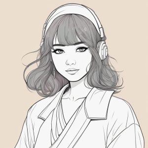 ✨极简线条日系动漫少女头像🔥完美适合作为个人形象