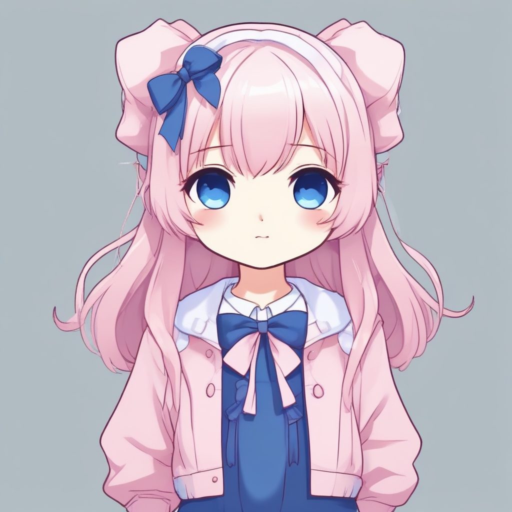 🎨极简主义美学 | 纯色背景下聚焦可爱的Q版全身像