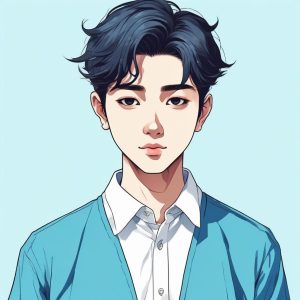 🌬️极致纯粹感！天空蓝+白衬衫少年，极简治愈系壁纸生成！