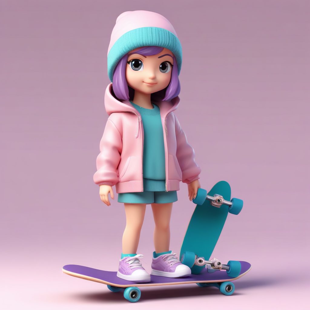 🛹街头甜心！Oversize卫衣Q版头像生成，太酷啦✨