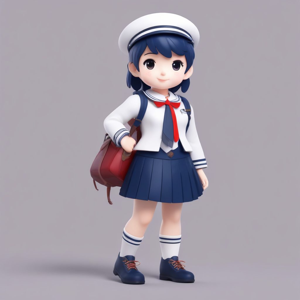 🎀经典JK制服Q版：日系元气少女全身像！高甜度粘土材质🏫