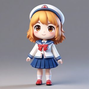 🎀JK制服Q版：甜酷软陶盲盒少女生成公式，做头像绝了！