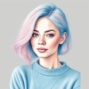 🎀绝美粉蓝配色！极简手绘插画头像来袭｜小红书最火AI生成！