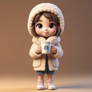 ☕️咖啡厅治愈系Q版：羊羔绒与温暖围巾，冬日限定！