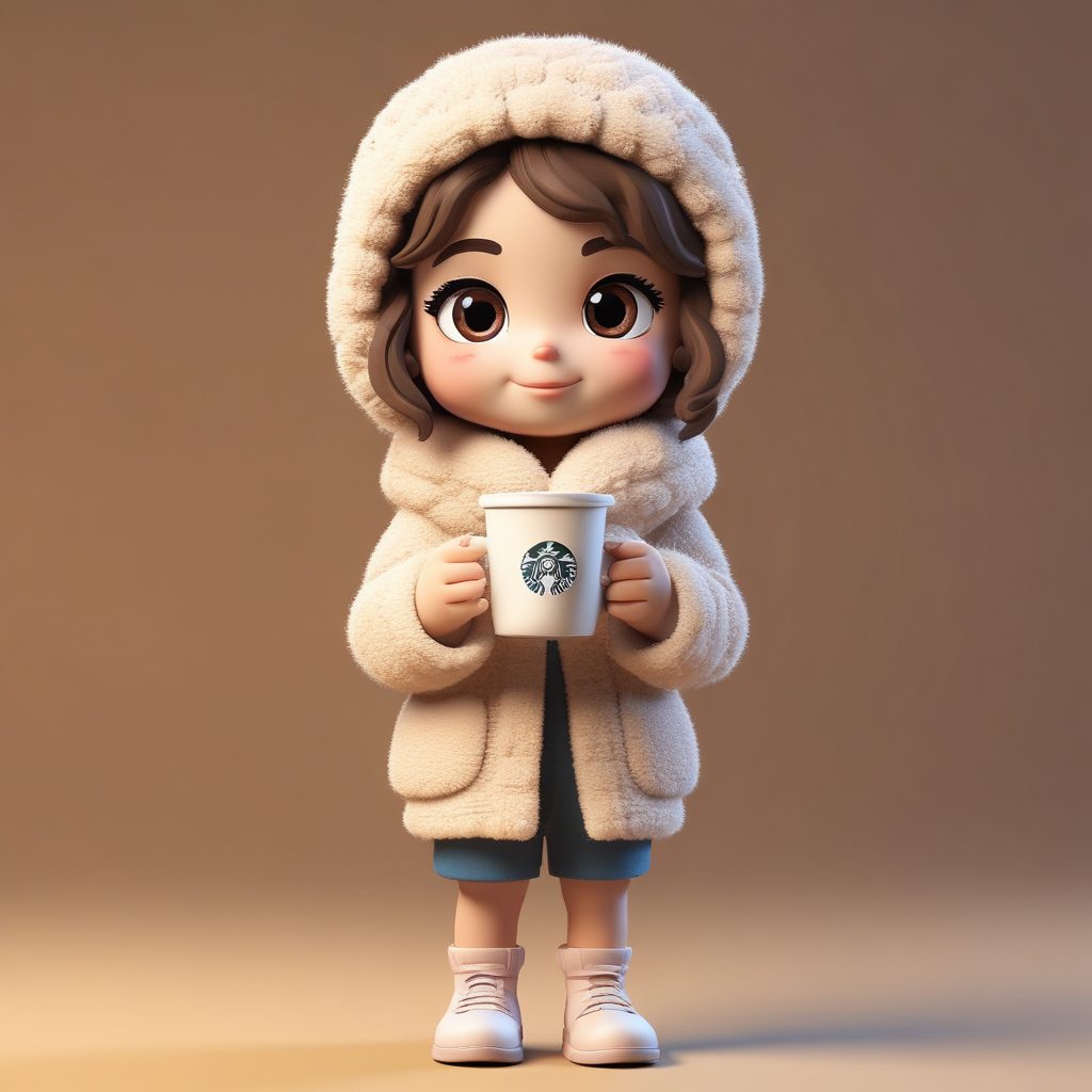 ☕️咖啡厅治愈系Q版：羊羔绒与温暖围巾，冬日限定！