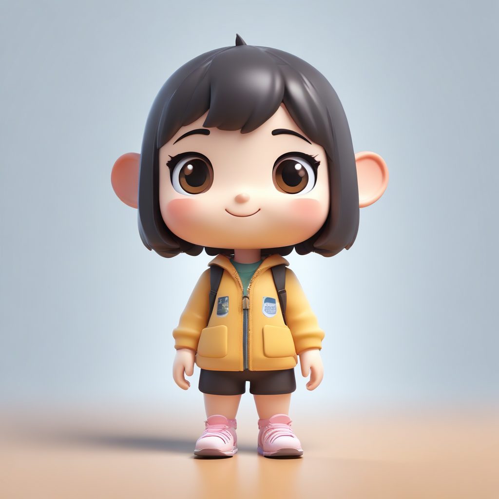 可爱的Q版兔耳娘！3D粘土盲盒风格，适合头像和插画创作✨