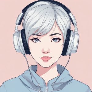 🎮 科技感极简肖像：酷酷的电竞少女Prompt分享！