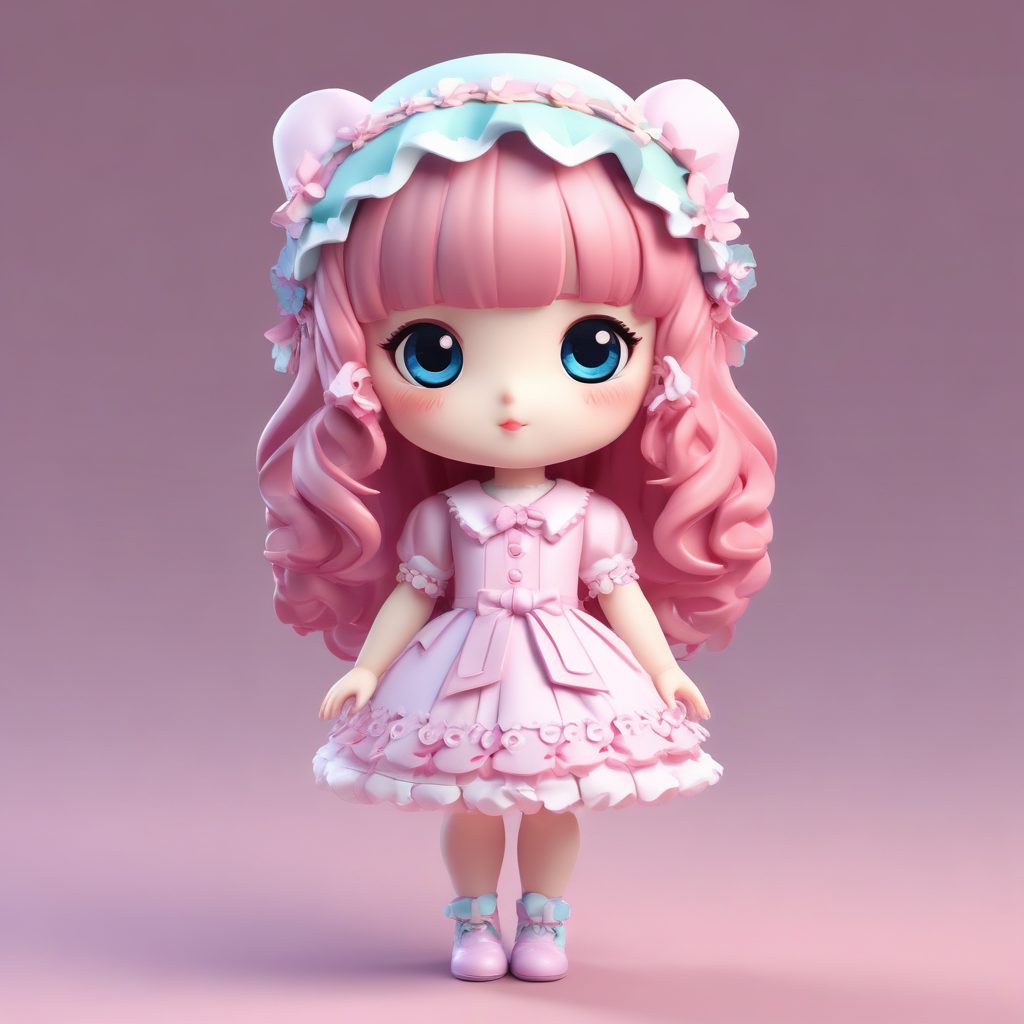 💖 恐怕是今年最火的Q版洛丽塔！盲盒风大头萌妹全身像AI绘画提示词🔥
