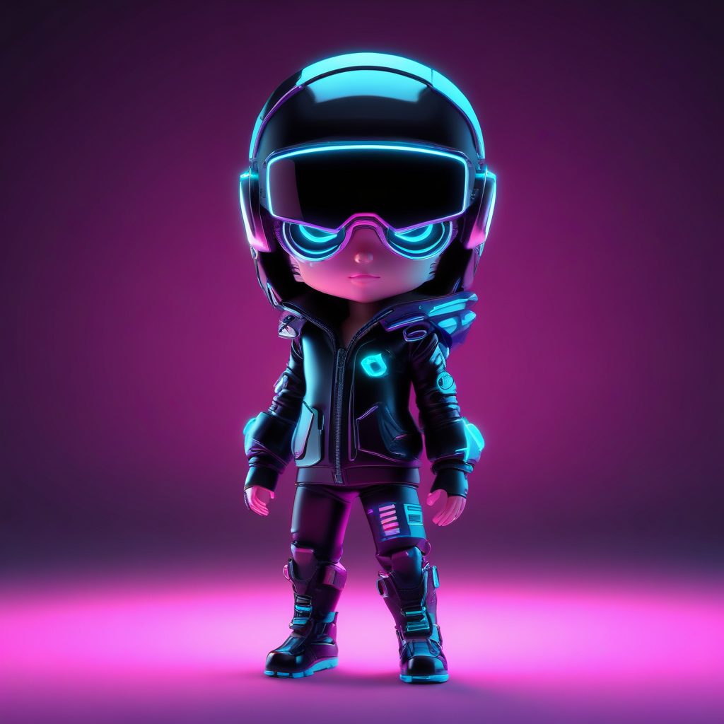 🕶️酷到没朋友！Q版赛博朋克少女3D盲盒，霓虹未来感拉满！