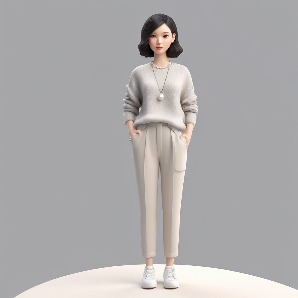 💰老钱静奢风Q版！极简羊绒衫,高级感气质头像生成！