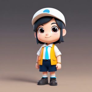 🔥累到灵魂出窍的Q版打工人！C4D软 clay材质盲盒全身照，3D渲染表情呆萌✨