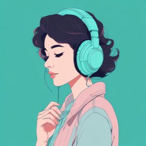 🎧Lofi慵懒风！戴耳机少女的温柔氛围感头像 | 复古颗粒