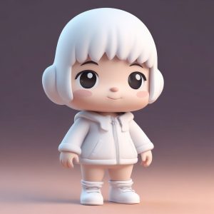 🧸盲盒设计师速码!3D软陶极简公仔全身照,可商用!