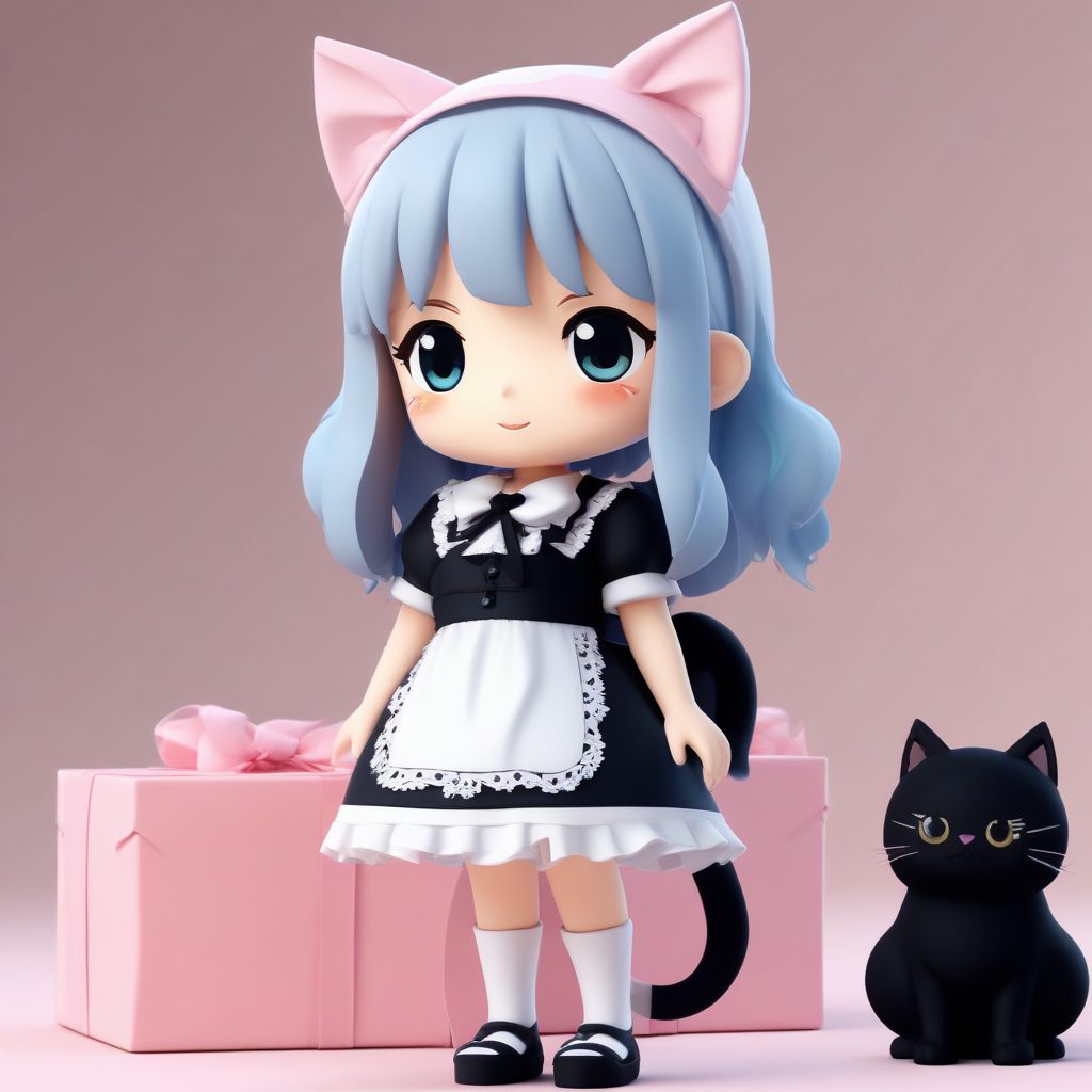 🐈‍⬛猫咪女仆Q版：黑白配色，萌系盲盒设计！