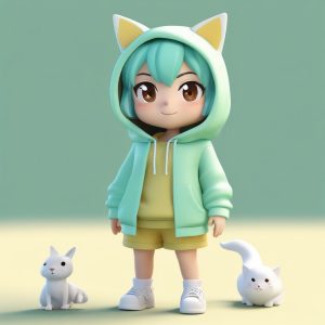 🐾毛茸茸兽耳娘Q版 | 软萌治愈系盲盒公仔提示词🌷