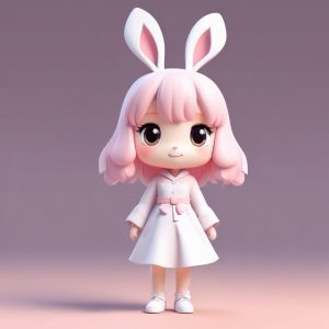 🐰毛绒绒预警！超萌Q版兔耳娘盲盒Prompt大放送！💕治愈系必备