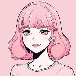 🖍️美式复古粗轮廓贴纸头像 | 甜酷风Cel Shading